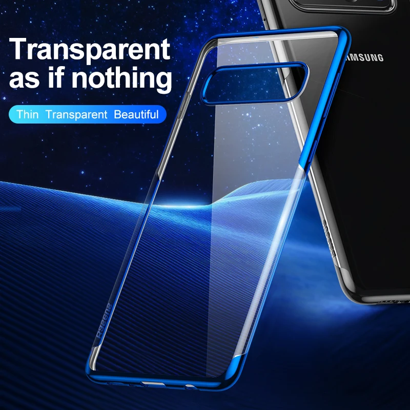 Роскошный чехол для телефона Baseus с покрытием для samsung Galaxy S10 Plus, Ультратонкий Мягкий ТПУ силиконовый чехол для Galaxy s10 Fundas