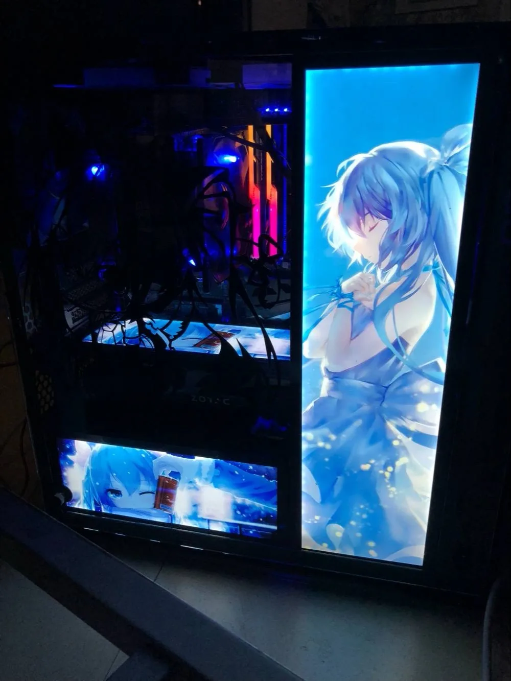 Buy  Custom-made Case Backplate Light Board Cover Size 440*140mm 4Pin use for Computer Case Display Liqu