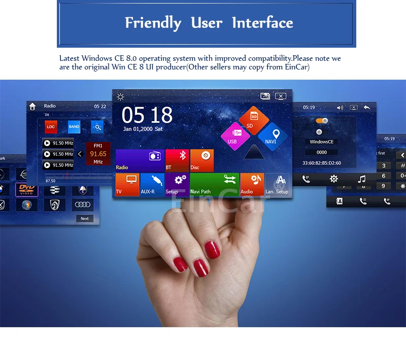 Perfect Head Unit GPS Car DVD Player Accessory Movie Receiver Touchscreen Map Autoradio Stereo Auto Radio Capacitive Sub USB 2