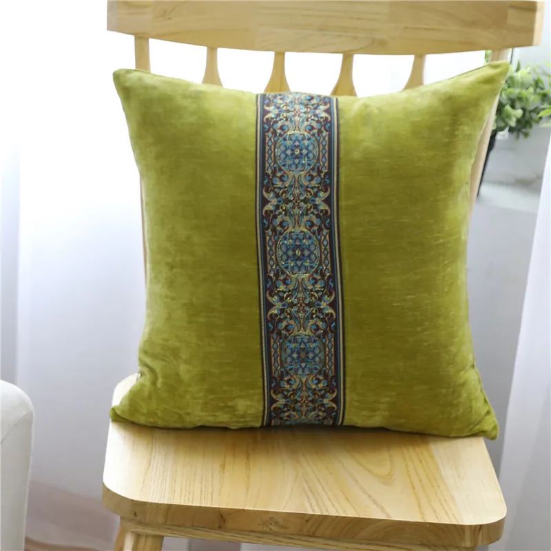 Nordic Classical Embroidery Cushion Sample Room Pillow Gray Embroidered Velvet Fabric Home Car Sofa Decoration | Дом и сад