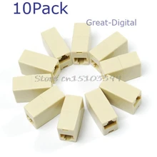 10x RJ45 Ethernet сети LAN штекер кабеля присоединиться разъем расширения адаптер Прямая поставка