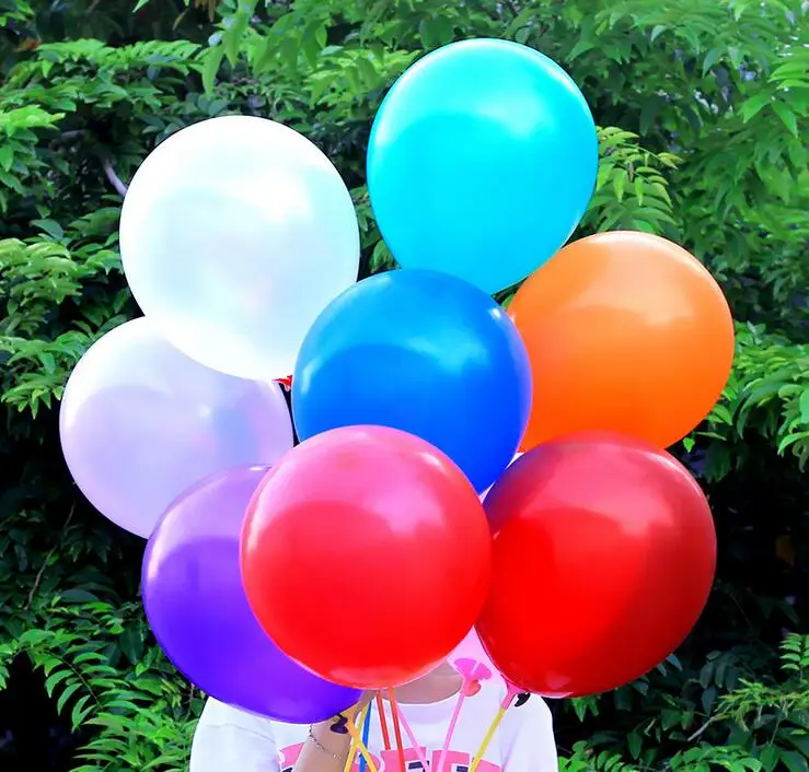 100pcs 10inch 3.2g Latex balloon Helium Thickening silver balloons