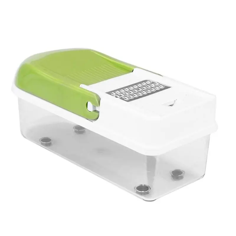 Зеленый Многофункциональный Овощной Slicer резак фруктов ручное устройство для Резки Картофеля Овощечистка Терка Dicer Кухня инструменты для нарезки овощей дропшиппинг - Цвет: Зеленый