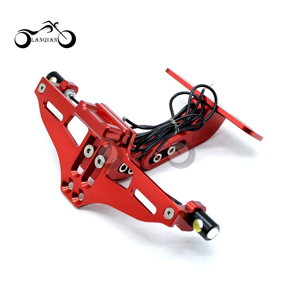 For DUCATI Monster 695 696 796 1100/S/EVO Motorcycle CNC Aluminum License Plate Bracket Licence Plate indicator lights Frame