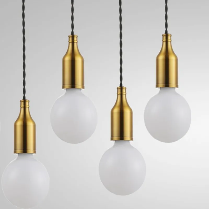 Brass Bottle shape Cord Pendant Light