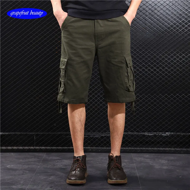 

2019 Cargo Shorts Men Cool cotton Summer pants sarari Casuals trousers Men jeans joogers fitness Clothing Streetwear Cargo free