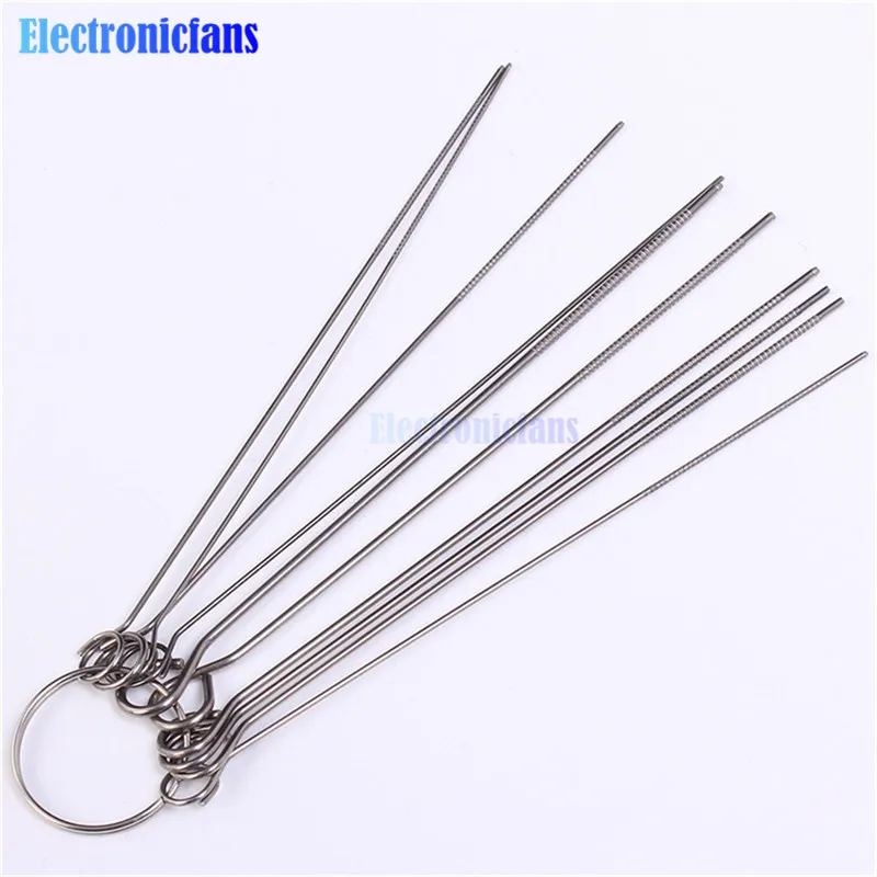 

10 Kinds Stainless Steel Needle Set PCB Electronic Circuit Through Hole Needle Desoldering Welding Repair Tool 80mm 0.7-1.3mm