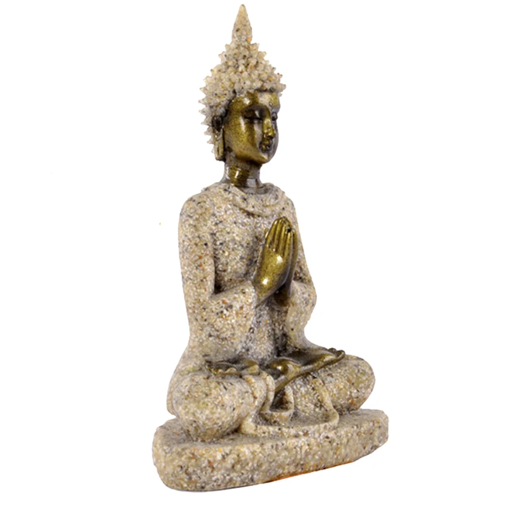 

Office Eco-friendly Home Decoration Exquisite Handmade Mini Sculpture Figurine Buddha Statue Nature Sandstone Stores Meditation