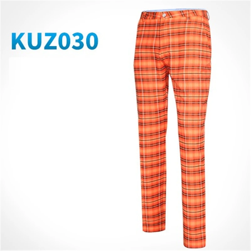 Pgm Men Plaid Pants England Style Soft Golf Trousers Male Straight High Elastic Breathble Quick Dry Long Clothes D0949|Штаны для