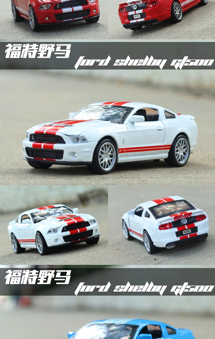 1:32 игрушечный автомобиль Ford Shelby GT500, Металлический Игрушечный Автомобиль из сплава, Diecasts& Toy Vehicles, автомобильный светильник и звуковая модель игрушки для детей