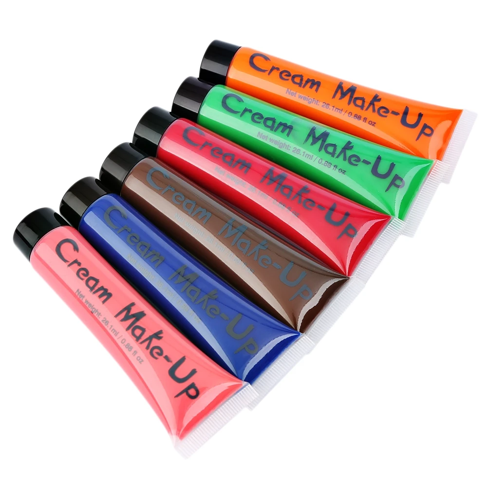 6pcs/set New Fashion Halloween Body Paints Makeup Cream Grow Luminous