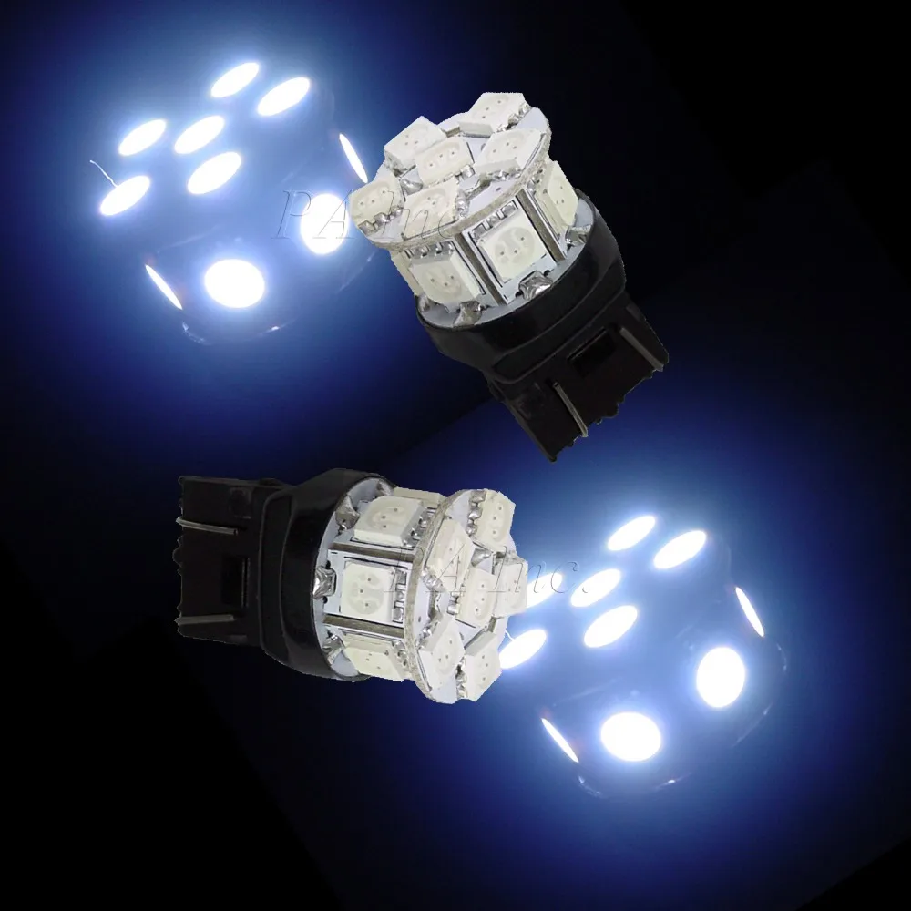 

PA LED 2PCS x Stop Light SMD LED 12V WHITE 13SMD 5050 SMD T20 W21W 7440 Brake Light