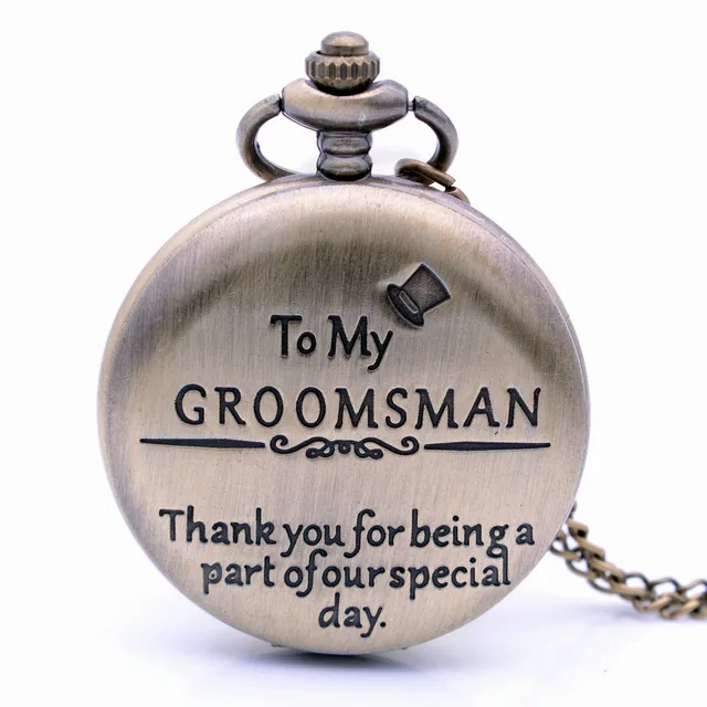 Vintage Retro Antique To my Groomsman Mens Quartz Pocket Watch Round Dial Pendan Vintage Retro Antique To my Groomsman Mens Quartz Pocket Watch Round Dial Pendan