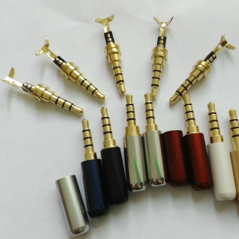 4Pcs 2.5mm 4 Poles Earphone Repair Plug Audio Jack RCA Connectors With