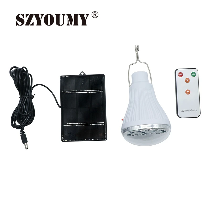 Excellent SZYOUMY Solar LED Bulb Outdoor DC 6V 20 LEDs With Remote Controller Garden LED Lamp Solar Fishing Camping LED Light 20PCS 5