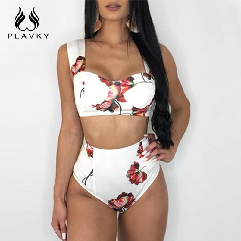 white floral swimsuit