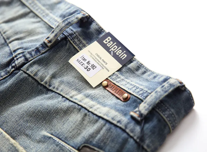 Известный бренд, мужские джинсы, синие прямые джинсы с пуговицами, мужские джинсы, высокое качество, мужские брюки размера плюс 29-40! 982-3