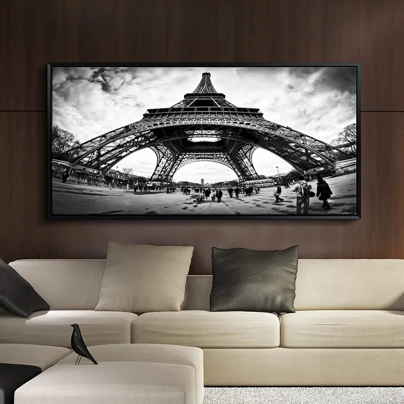  Large Size New Angle Paris Tower Poster Print Modern Famous France Landscape Canvas Painting Wall art Pictures for Living Room (5)