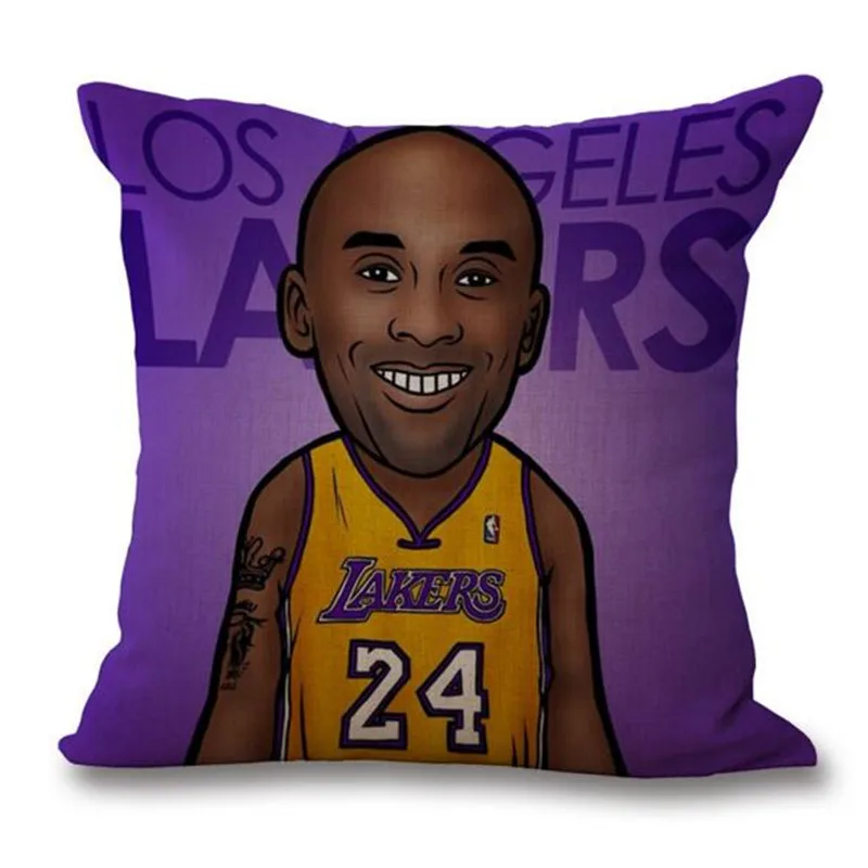 Personalized cartoon NBA basketball star cushion cover45*45cm printed