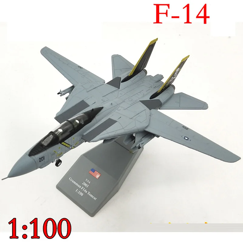 

Amer F-14A Tomcat Fight Aircraft 1/100 Finished Model Alloy Toy For Collect Gift