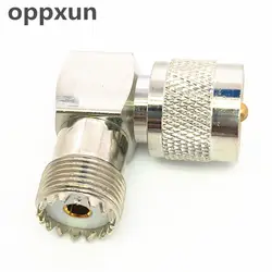 OPPXUN SL16 90 градусов UHF штекер SO239 к PL259 разъем UHF Угловые разъем адаптера