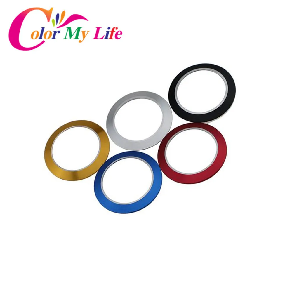 

Color My Life Car Cigarette Lighter Decoration Circle Trim Key Ring Sticker For Chevrolet Chevy Cruze Malibu Accessories