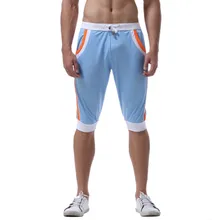 Fashsiualy мужские летние повседневные модные спортивные Лоскутные укороченные брюки, пляжные брюки, pantalones hombre