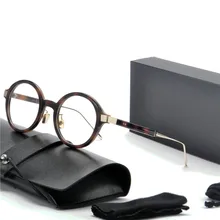 Винтажные круглые очки для мужчин и женщин, прозрачный объектив, рамка, яркие черные цветочные леопардовые очки, очки для очков, NX