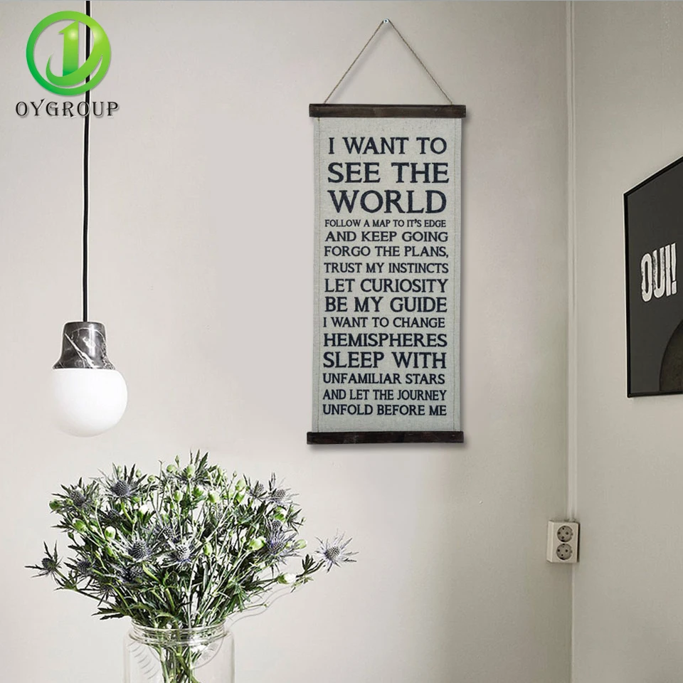 Vintage Painting Wall Decor Without Frame Sticker Scroll Canvas