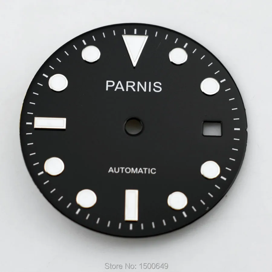 

Parnis 29.5mm Watch green/black dial with date for Mingzhu DG2813 DG3804 MIYOTA 82 Series automatic mechanical movement