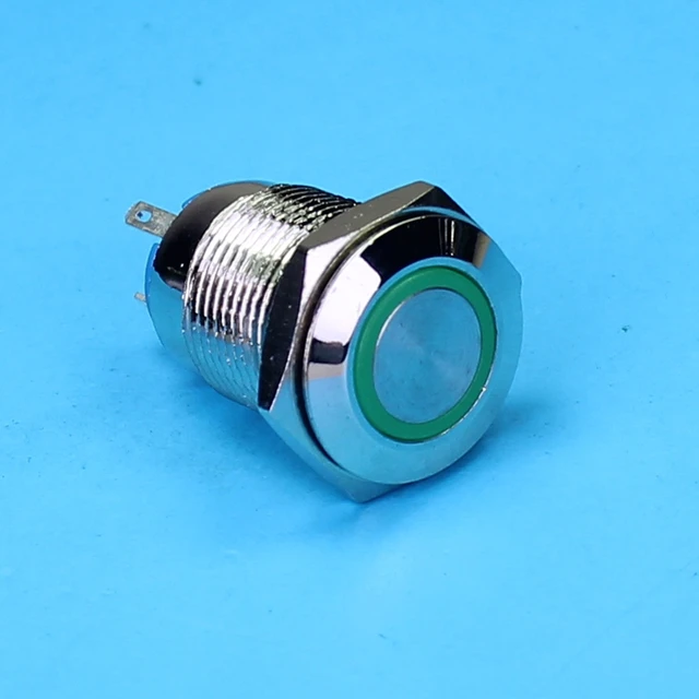 Angel Eye Metal Led Illuminated Momentary 16mm Push On Switch Angel Eye Metal Led Illuminated Momentary 16mm Push On Switch Car Dash 12v Ring Light