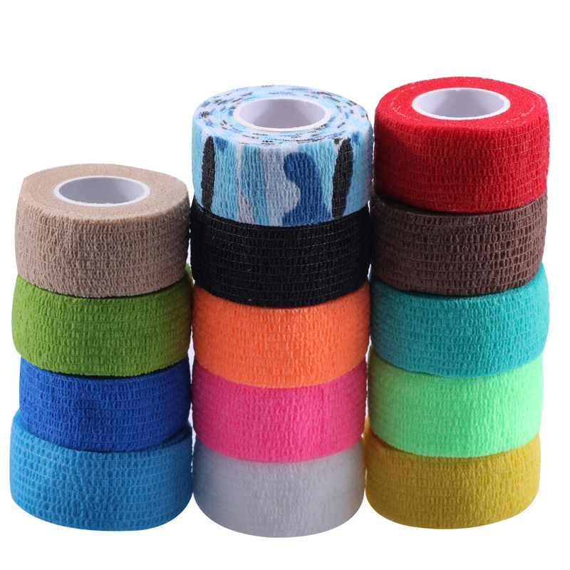 1 Roll Nail Art Protect Tape Flex Wrap Finger Care Self-adhesive Bandage Nail Art Tool Accessories Random Color