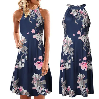 

Women Summer Dress Fashion Floral Print Holder Short Off Shoulder Party Clothes Summer Dress 2019 Beach Dresses Vestidos Neue