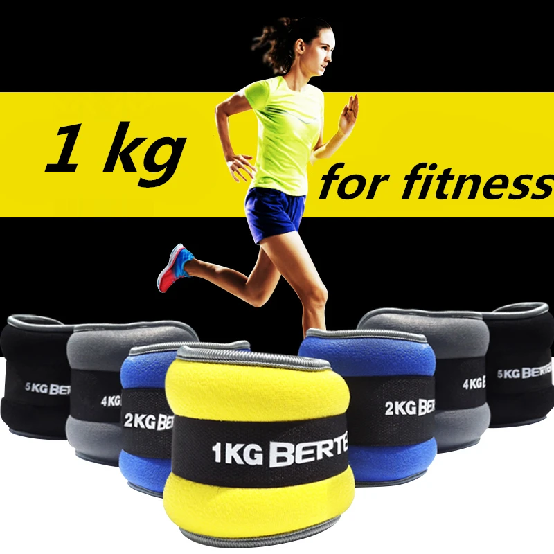 

1kg/pair Adjustable Wrist Ankle Weights Iron Sand Bag Weights Straps with Neoprene Padding for for Exercise Fitness Running