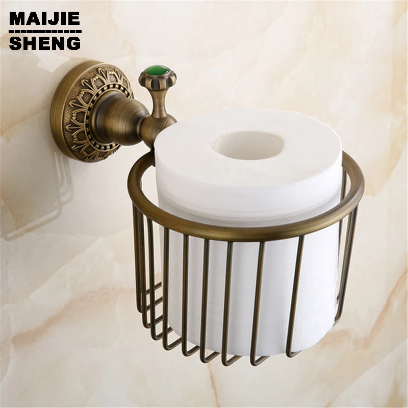 European toilet paper box archaize toilet tissue box All copper top