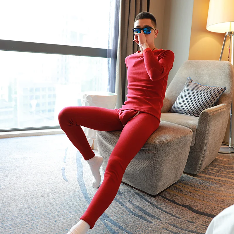 Hot Sale 1 Set Winter Warm Men Long Johns Soft Thermal Underwear Men Thermo Thicking Long Johns Underpants Legging Masculina