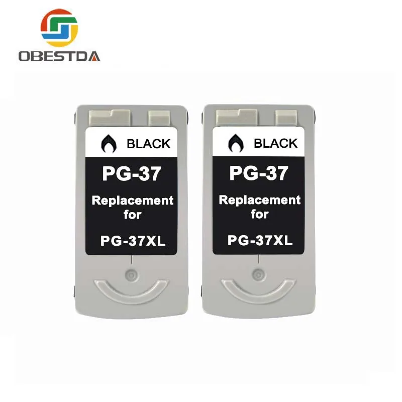 Obestda PG-37 CL-38 чернильные картриджи для Canon PG 37 CL 38 PG37 CL38 PIXMA MP140 MP190 MP210 MP220 MP420 IP1800 IP2600 MX300 MX310 - Цвет: 2PCS BK