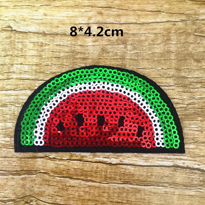 New arrival patch cartoon fruit sequins embroidered patches watermelon New arrival patch cartoon fruit sequins embroidered patches watermelon