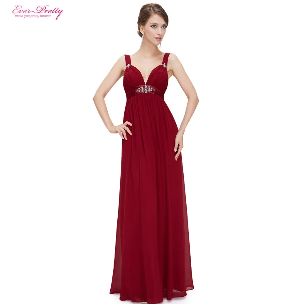 [Clearance Sale] Evening Dresses HE08083 Ever Pretty Champagne Deep V