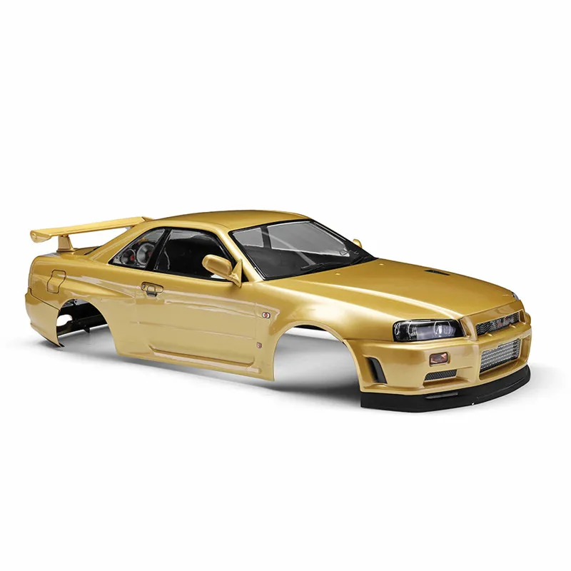 Killerbody 48645 для 1:10 Радиоуправляемая машина для NISSAN SKYLINE(R34) Готовая оболочка корпуса Champaign-gold для 1/10 Touring Car Gold Gree