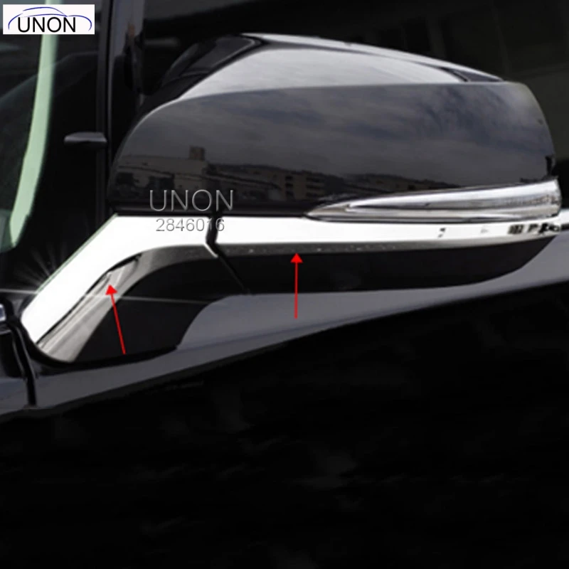 

Car Styling Stickers For Toyota RAV4 RAV 4 2019 5th Accessories Stainless Steel Rearview Mirror Trims