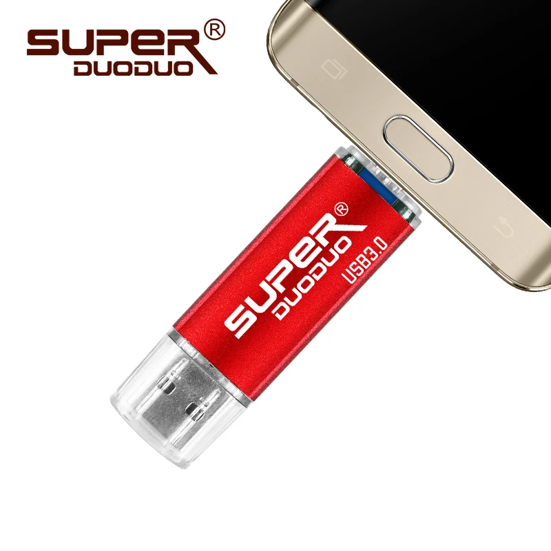 Горячая Распродажа 2 в 1 USB флеш накопитель 4 ГБ 8 16 диск Флешка 32 Гб 64 карта памяти 3 0