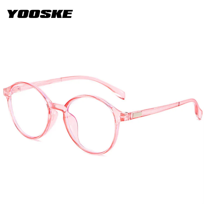 YOOSKE круглые очки оправа унисекс очки против голубого излучения оптические компьютерные очки для женщин Близорукость очки прозрачные линзы очки
