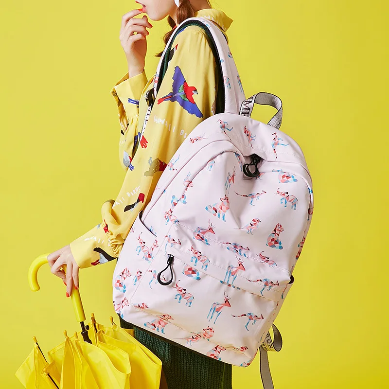 Mochila De mujer impermeable de alta calidad para jóvenes con estampado de animales y perros