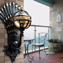 Европейские Уличные светильники дождь стены уличные садовые фонари Открытый водонепроницаемый настенные светильники балконные огни бесплатно