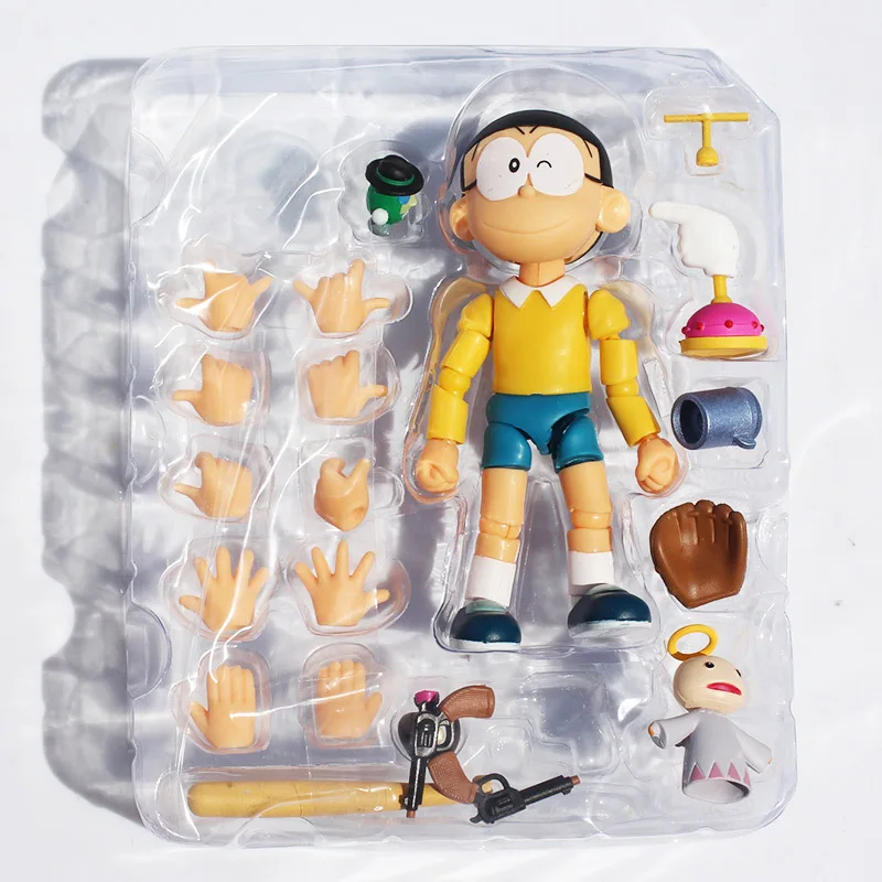 

12cm Anime Cartoon Doraemon The Robot Spirits Nobi Nobita PVC Action Figure Toy Free shipping