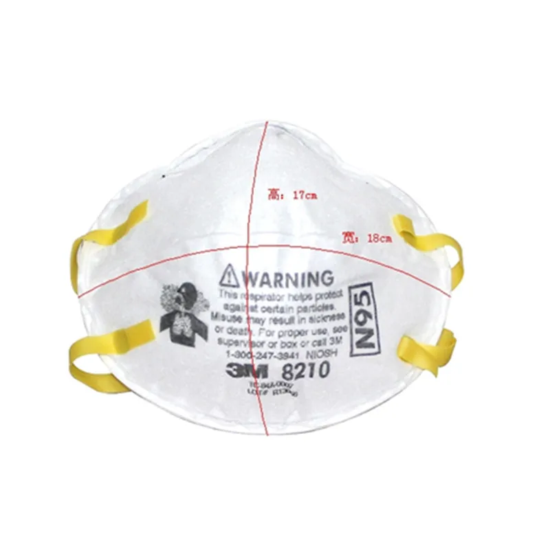 3 м 8210 N95 защитная маска 20 шт./кор. Противопылевой респиратор анти-частицы Anti-pm2.5 маски Рабочая Респиратор маска X0101010
