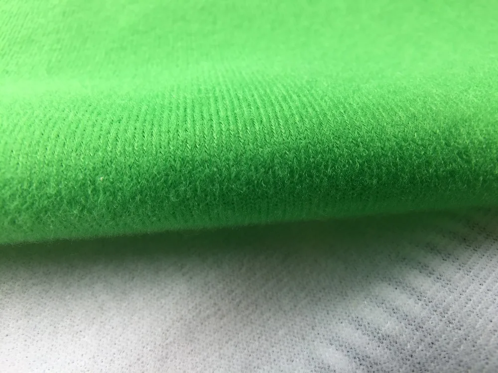

Hot sale 50x50cm Green Fleece Fabric for DIY sewing Stuffed toys sofa Warp knitted brushed tricot Plain Loop velboa velvet