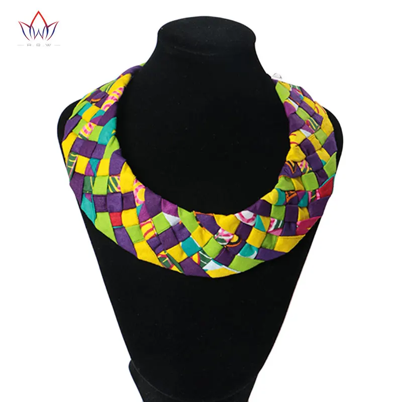 

African Print Jewelry Ankara Necklace Statement Necklace Tribal Jewelry Ethnic Necklace African Fabric neckpiece WYA01