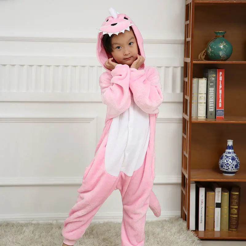 

Kigurumi Pajama Dinosaur For Children Kigurumi Flannel Cartoon Pajama Dinosaur Boy Girl Blanket Sleepers Free Shipping